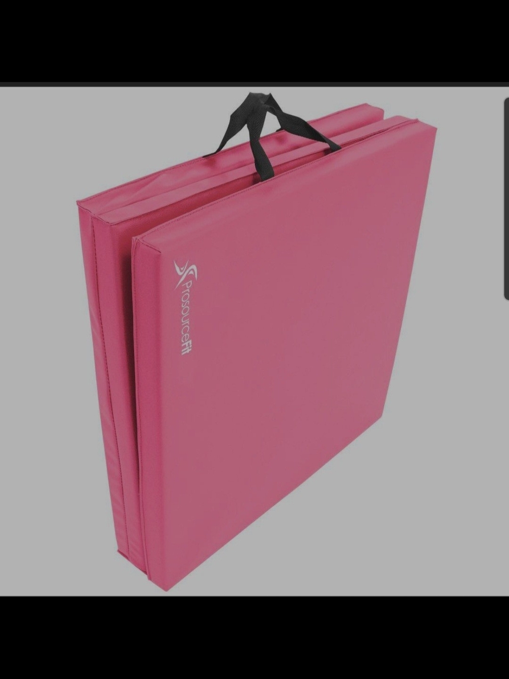 Pink Folding Gym Matt With Carrying Handle.